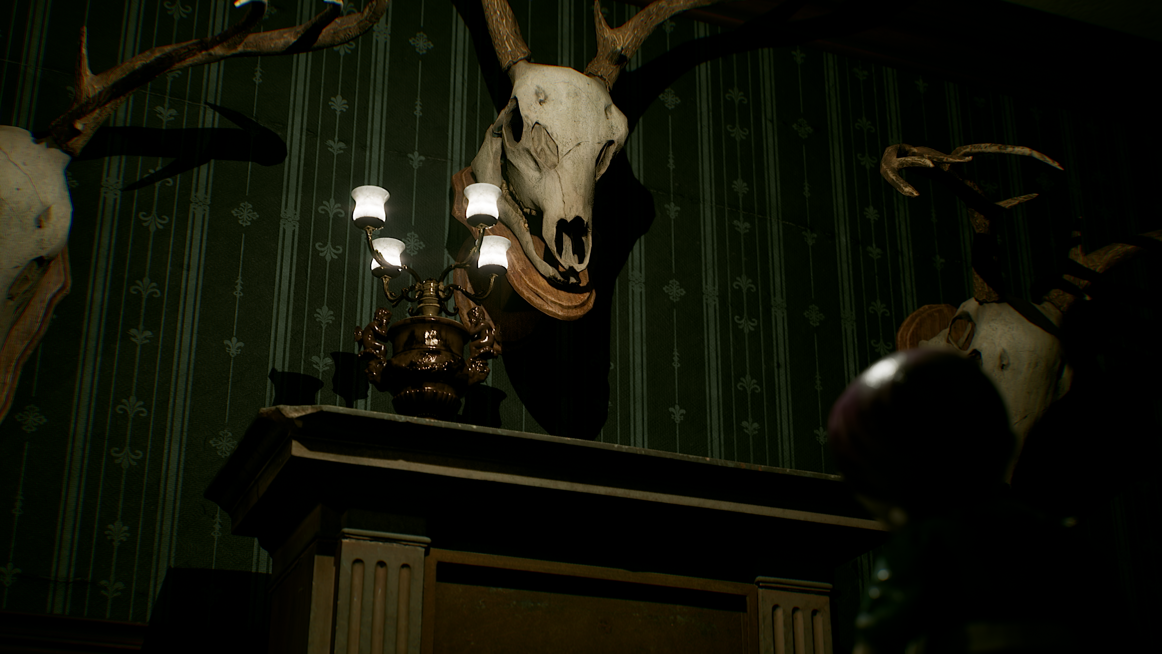 Doll with a mask coming loose